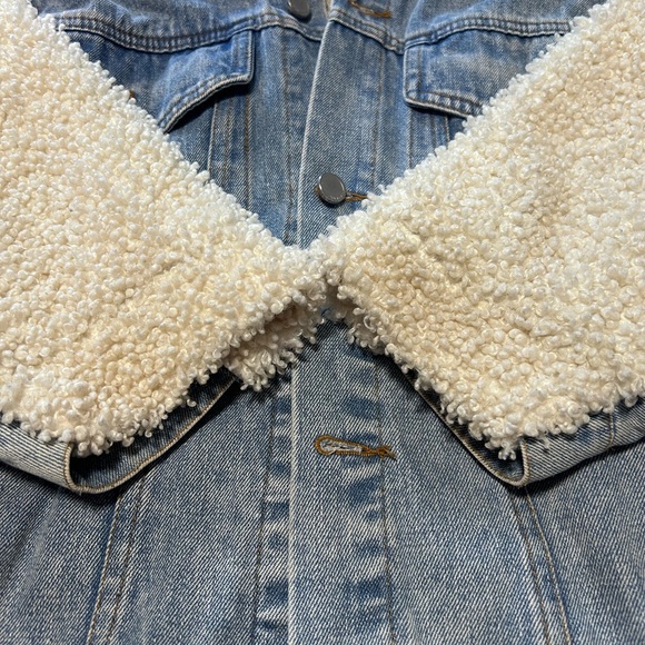 Blank NYC Denim and Sherpa Bear Hug Jacket Size Large - Picture 11 of 14